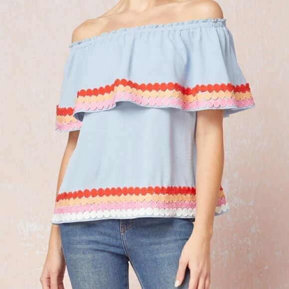 Entro "Felicity" Off the Shoulder Top - Picture 1 of 9
